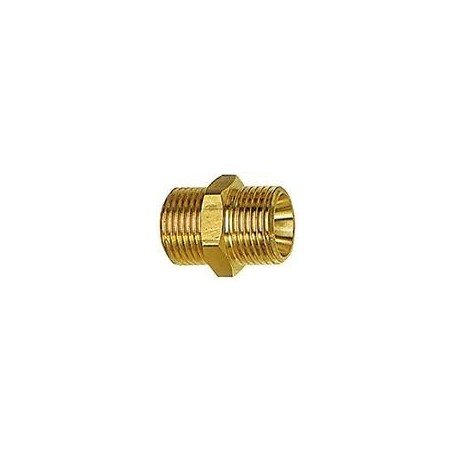 BOQUILLA DOBLE LATÓN ROSC A MACHO G1/4"XG1/4" SW17M M RIEGLER
