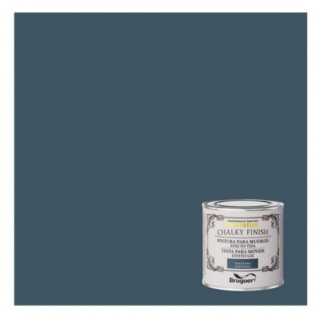 PINTURA A LA TIZA MUEBLES CHALKY 750ML AZUL OCEANO