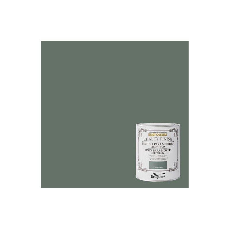 PINTURA A LA TIZA MUEBLES CHALKY 750ML VERDE ABETO