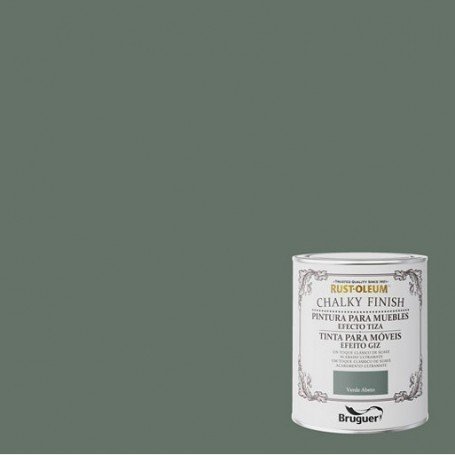 PINTURA A LA TIZA MUEBLES CHALKY 750ML VERDE ABETO