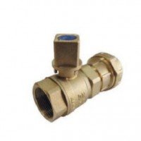 VALV. LATON ESFERA CUADRADILLO  1"X32 HEMBRA-TUBO