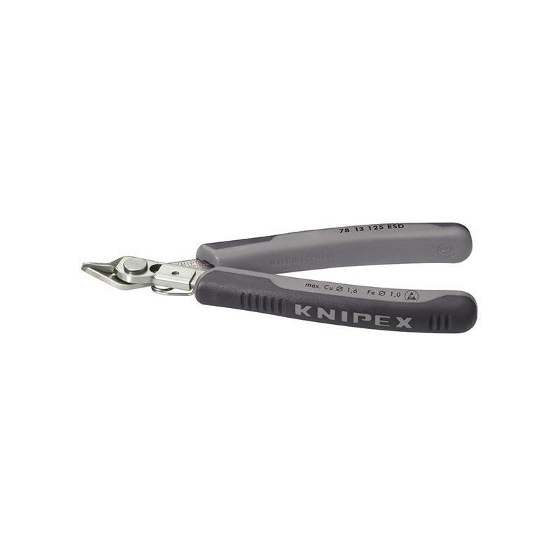 CORTAALAMBRES ELECTRÓNICA ESD V2A CON RECEPTOR 125 MM KNIPEX