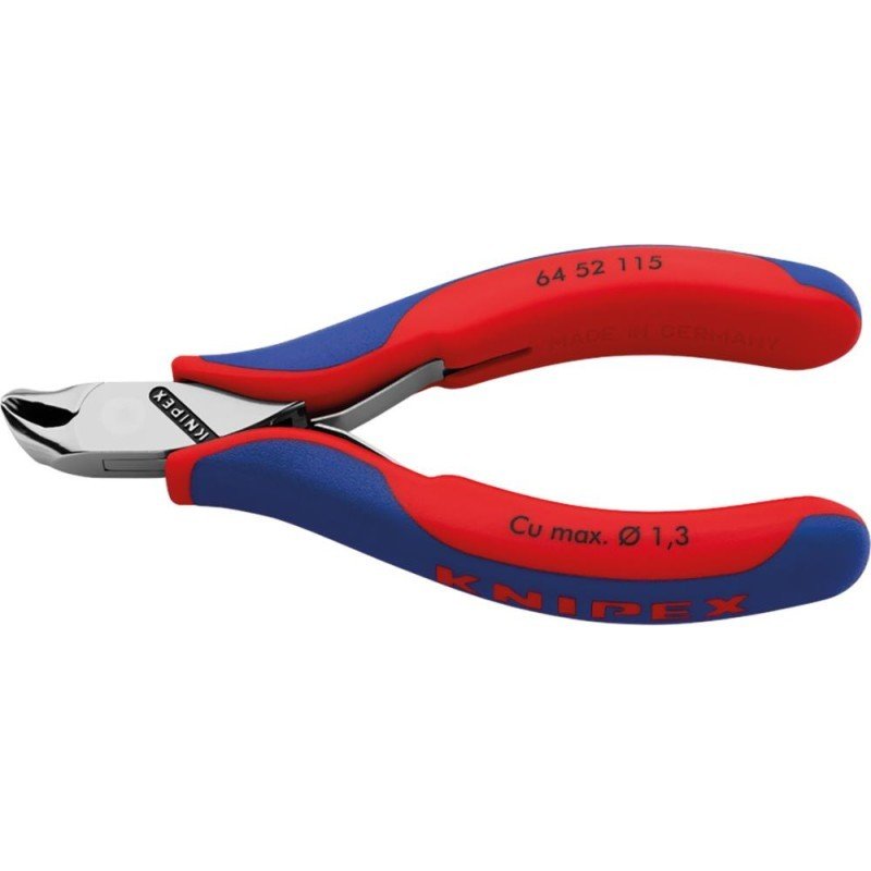 ALICATES DE CORTE OBLICUO FRONTAL ELECTRÓNICA SIN BISEL 115MM KNIPEX
