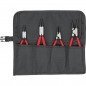 JGO ALICATES P/ CIRCLIPS EN BOLSA ENROLLABLE 4 PZA S KNIPEX