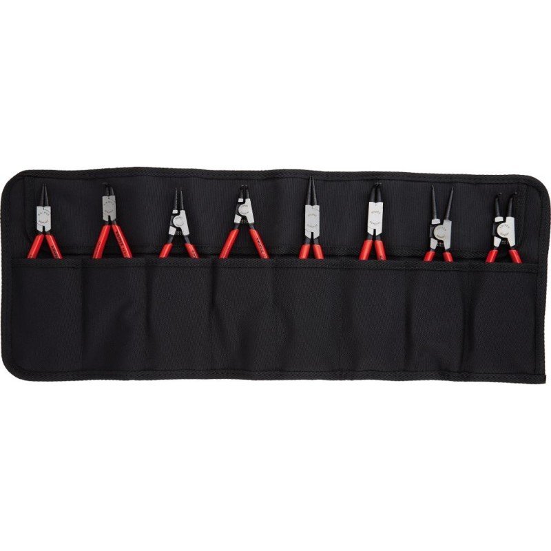 JGO ALICATES P/ CIRCLIPS EN BOLSA ENROLLABLE 8 PZA S KNIPEX