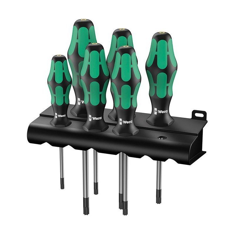 JGO DESTORNILLADORES TORX CON PERFORACIÓN 6 UNIDAD ES WERA