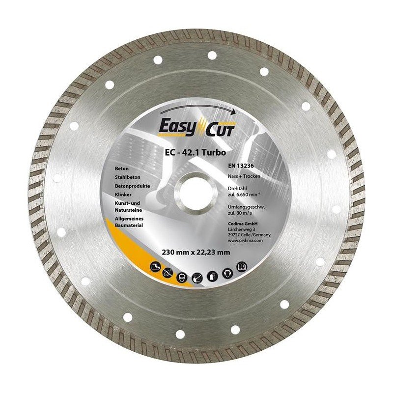 DISCO CORTE DE DIAMANTE E C-42.1 230X2,6X10X22,23MM CEDIMA