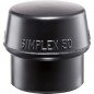 CABEZA PERCUTORA 40MM PARA MARTILLO DE SUPERFICIE BLANDA SIMPLEX DE GOMA NEGRA