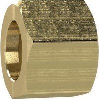 TUERCA DE UNIÓN LATÓN HEX G1/4" PARA BOQUILLA PORT ATUBO Ø INT. 4/6MM RIEGLE R