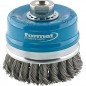 CEPILLO DE COPA ACERO M14 TRENZADO 100X0,5MM FORMA T