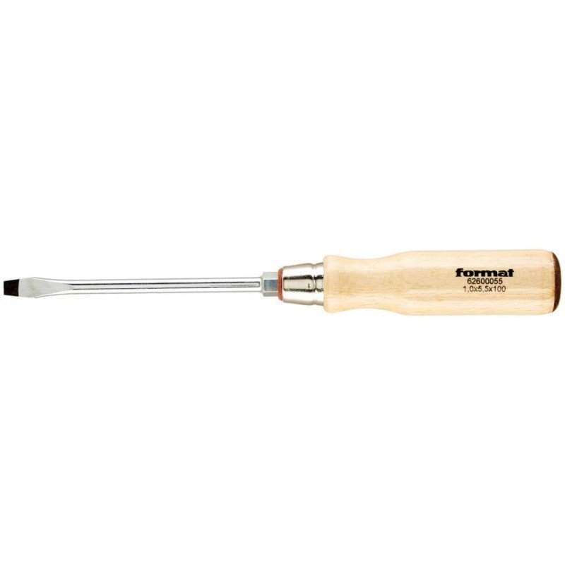 DESTORNILLADOR CON MANGO DE MADERA PLANO 9X1,4X150 MM FORMAT