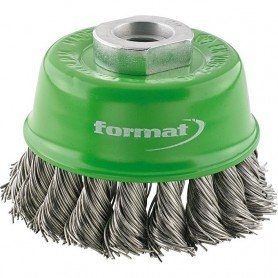CEPILLO DE COPA INOX M14 TRENZADO 65X0,35MM FORMAT