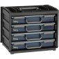 ARMARIO HTAS PORTÁTIL HAN DYBOX PLÁSTICO C/ 4 MALET ÍNES SURTIDO AZULES RAACO