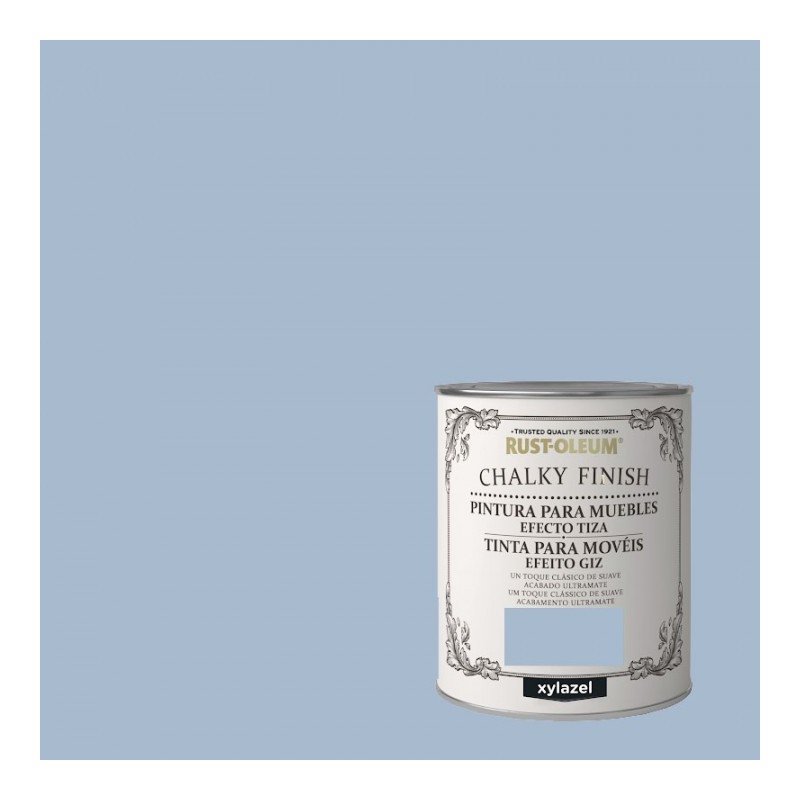 PINTURA A LA TIZA MUEBLES CHALKY 750ML AZUL CIELO