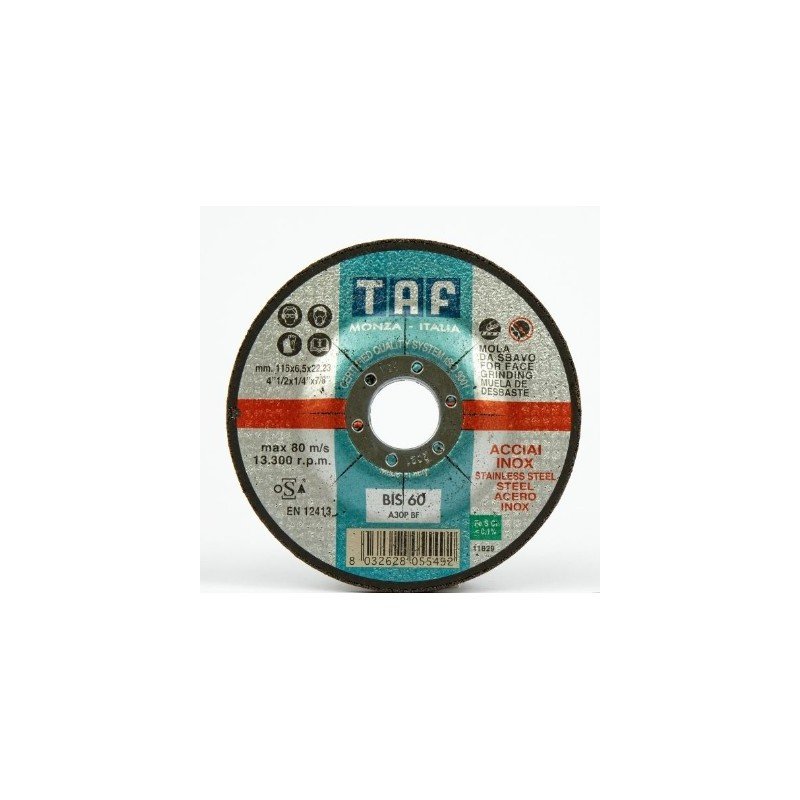 DISCO DESBASTE 115X6,5X22 TAF DISCO DESBASTE 115X6,5X22 TAF