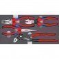 JGO DE ALICATES BASIC CON REVESTIMIENTO INTERIOR E SPUMA 4 PZAS KNIPEX