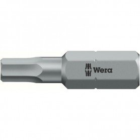 PUNTA DUREZA TENAZ 1/4" D IN3126C6,3 HEMBRA HEX 3X2 5MM WERA