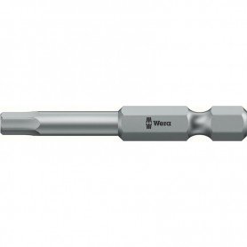 PUNTA DUREZA TENAZ 1/4" D IN3126E6,3 HEMBRA HEXAGON AL 2,5X50MM WERA