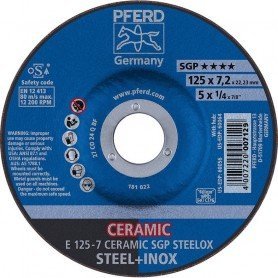 Disco desbaste acodado CO 24QSG 125x7,2mm PFERD