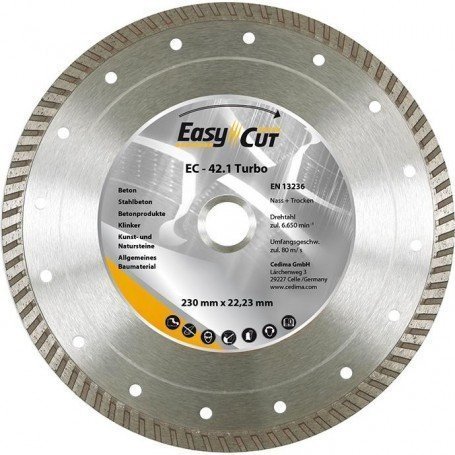DISCO CORTE DE DIAMANTE E C-42.1 125X2,2X10X22,23MM CEDIMA