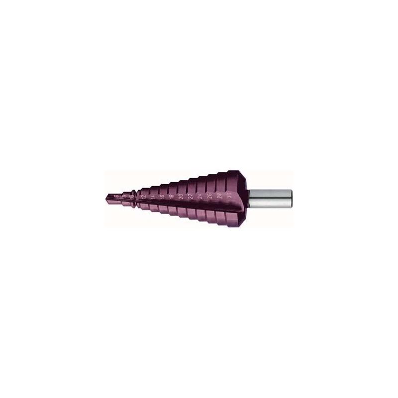 BROCA ESCALONADA UNIVERS. HSS TIALN 6-30,0MM FORMA T