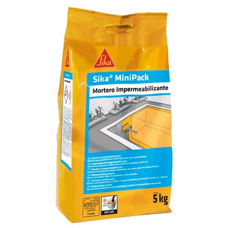 SIKA MINIPACK MORTERO IMPERMEABILIZACION 5KG SIKA MINIPACK MORTERO IMPERMEABILIZACION 5KG