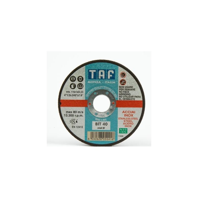 DISCO CORTE 230X2X22 INOX TAF DISCO CORTE 230X2X22 INOX TAF