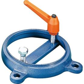 BASE GIRATORIA PARA TORNILLO DE BANCO 140MM DE ACERO FORJADO, C/BLOQUEO CONTINUO MEDIANTE TORNILLO DE RETENCIÓN FORMAT