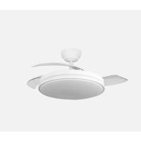 VENTILADOR TECHO DC RELAMPAGO 60W 107CM 3 ASPAS RETRACTIL BL