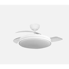 VENTILADOR TECHO DC RELAMPAGO 60W 107CM 3 ASPAS RETRACTIL BL