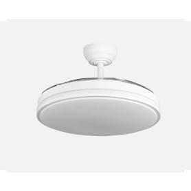 VENTILADOR TECHO DC RELAMPAGO 60W 107CM 3 ASPAS RETRACTIL BL