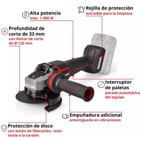 AMOLADORA TP-AG 18/125  - 13Q EINHELL