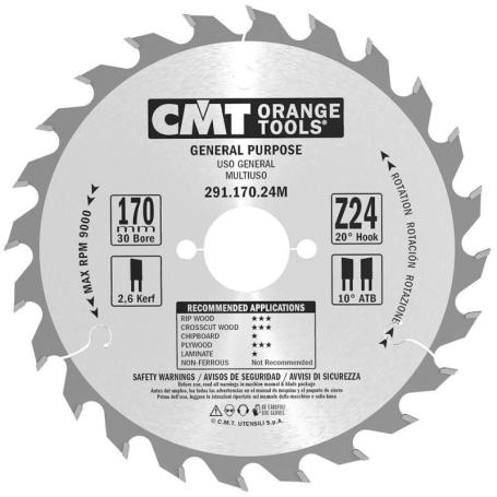 SIERRA CIRCULAR 170X2.6X30 Z 24 ATB 20